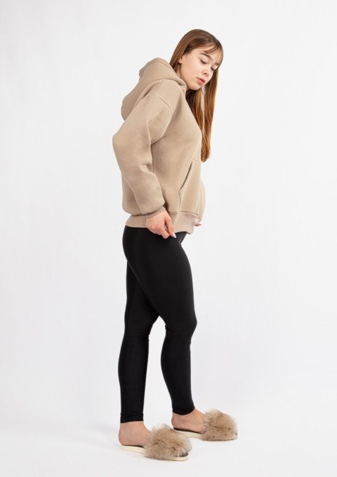 DK-K-B10-H1 CAPPUCCINO BAWEŁNA GRUBA I CZARNY POLIAMID