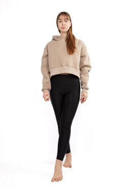 DK-K-B12 CAPPUCCINO BAWEŁNA GRUBA I CZARNY POLIAMID