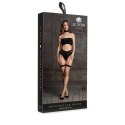 Ananke XII - Three Piece with Choker,Bandeau Top and Pantie with Garters - One Size