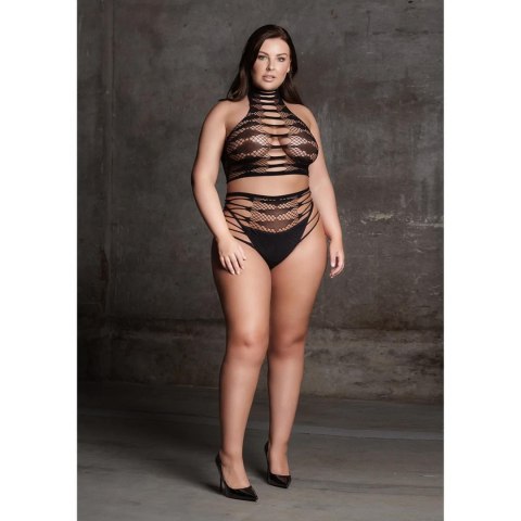 Carpo XLVI - Two Piece with Turtleneck,Crop Top and Pantie - Plus Size