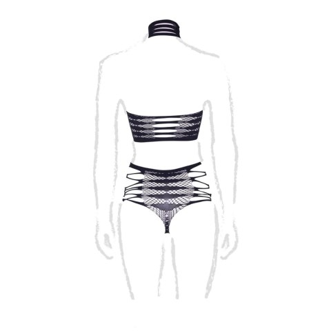 Carpo XLVI - Two Piece with Turtleneck,Crop Top and Pantie - Plus Size