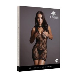 High Neck Lace Mini Dress - One Size