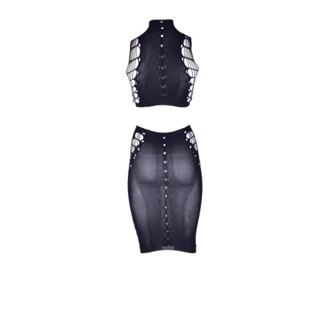 Kala XXXVII - Two Piece with Turtleneck,Crop Top and Skirt - One Size