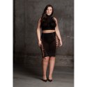 Kala XXXVII - Two Piece with Turtleneck,Crop Top and Skirt - Plus Size