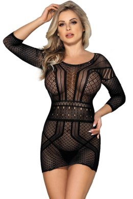 MESH DRESS H3192 BLACK