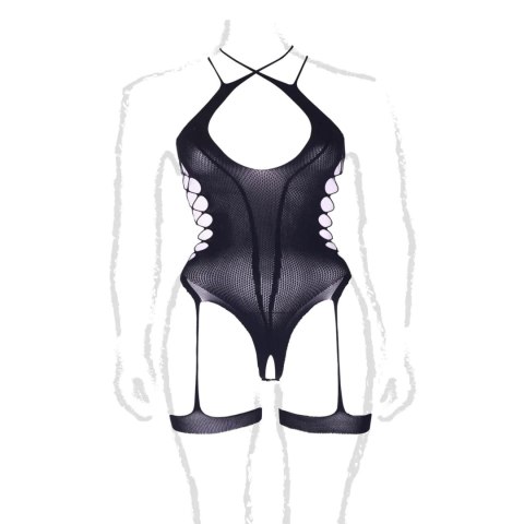 Metis XVI - Body with Garters and Crossed Neckline - Plus Size