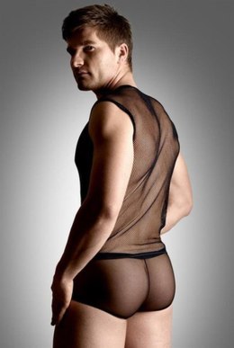 Net set - shirt and thong - black