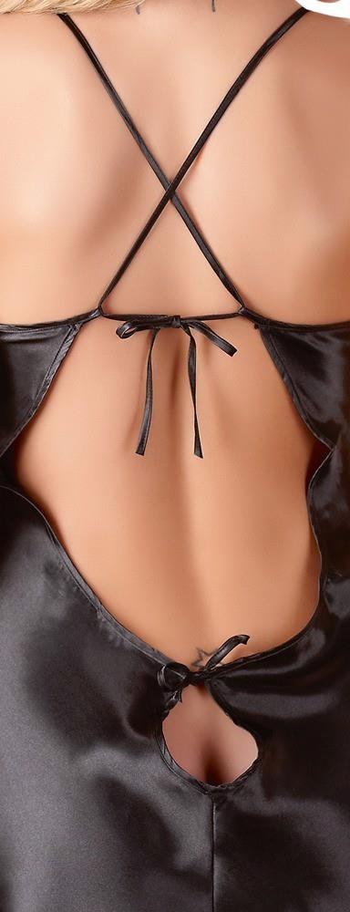Satin Chemise Black