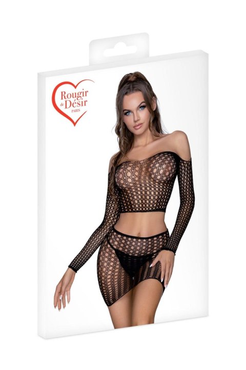 TOP+JUPE RESILLE SE02 NOIR