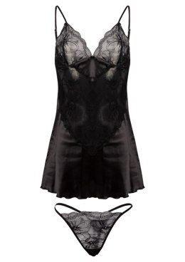 HALKA JENIFFER SATYNA CZARNY