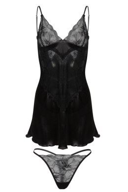 HALKA JENIFFER SATYNA CZARNY