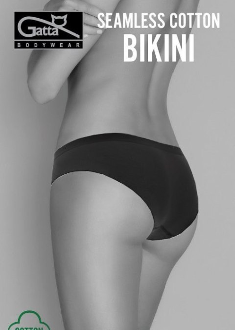 FIGI GATTA SEAMLESS COTTON BIKINI BLACK