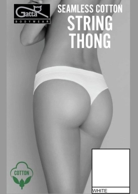 FIGI GATTA SEAMLESS COTTON STRING THONG WHITE