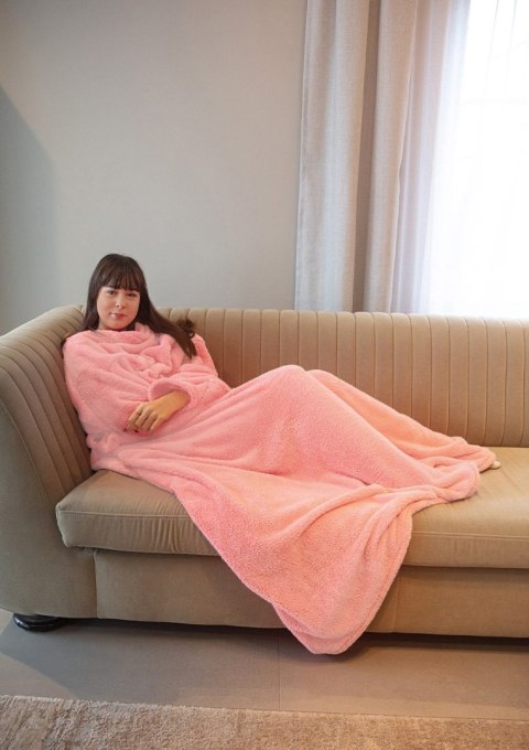 Koc z rękawami PUCH RÓŻ