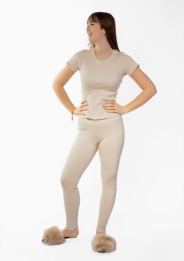 Komplet Halima BEŻ BAWEŁNA PRĄŻKI