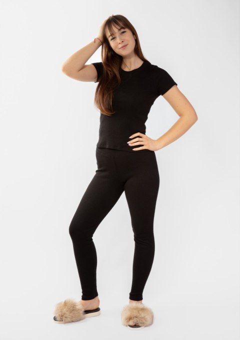 Komplet Halima CZARNY BAWEŁNA PRĄŻKI