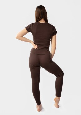 Komplet Halima CZEKOLADA BAWEŁNA PRĄŻKI