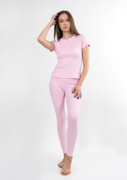 Komplet Halima JASNY RÓŻ BAWEŁNA PRĄŻKI