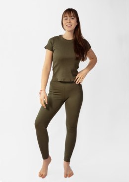 Komplet Halima KHAKI BAWEŁNA PRĄŻKI