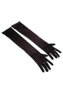 LONG BLACK SATIN GLOVES
