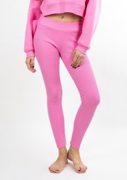 Legginsy DK-K-B13 RÓŻ BAWEŁNA PRĄŻKI