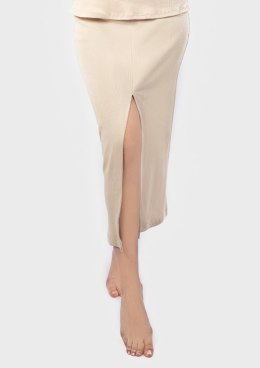 Spódnica DK-K-P2 BEŻ BAWEŁNA PRĄŻKI