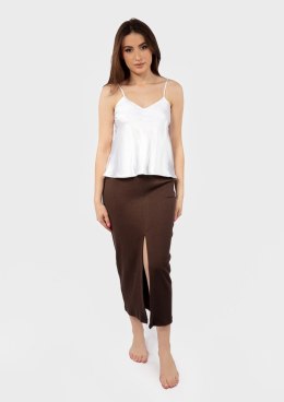 Spódnica DK-K-P2 CZEKOLADA BAWEŁNA PRĄŻKI