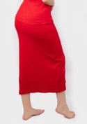 Spódnica DK-K-P2 CZERWONY BAWEŁNA PRĄŻKI