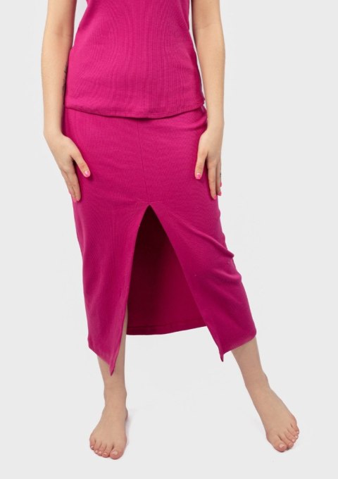 Spódnica DK-K-P2 FUKSJA BAWEŁNA PRĄŻKI
