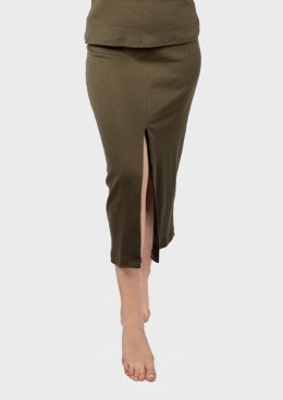 Spódnica DK-K-P2 KHAKI BAWEŁNA PRĄŻKI