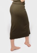 Spódnica DK-K-P2 KHAKI BAWEŁNA PRĄŻKI