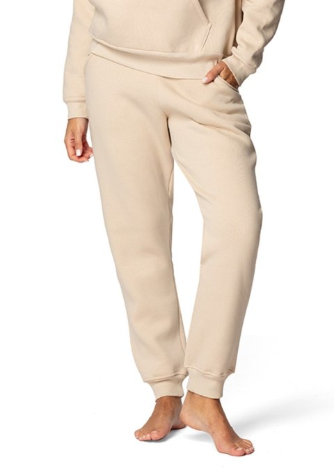 Spodnie DK-K-B6 BEŻ BAWEŁNA GRUBA