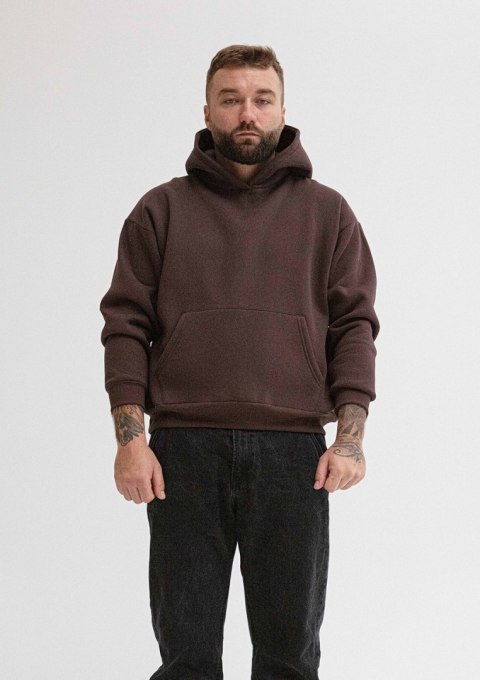 Bluza DK-K-B14 męska CZEKOLADA BAWEŁNA GRUBA