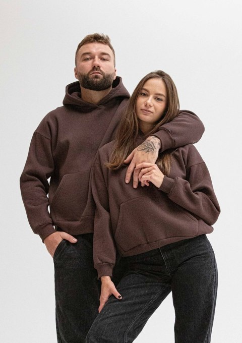 Bluza DK-K-B14 męska CZEKOLADA BAWEŁNA GRUBA