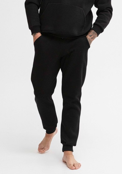 Spodnie DK-K-B14 męska CZARNY BAWEŁNA GRUBA