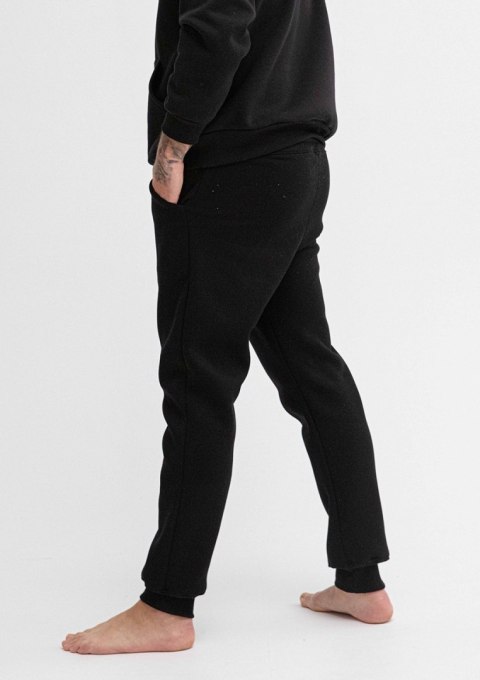 Spodnie DK-K-B14 męska CZARNY BAWEŁNA GRUBA