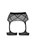 Striped,Fishnet Garterbelt - One Size