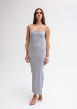 Sukienka DK-K-P7 SZARY BAWEŁNA PRĄŻKI