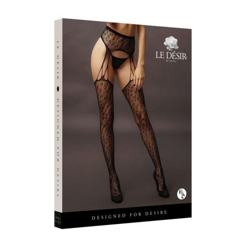 Suspender Leopard Pantyhose - One Size