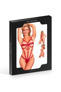 Adjustable body harness red