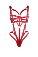 Adjustable body harness red