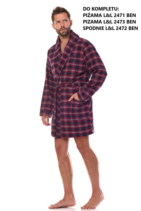 SZLAFROK L&L MĘSKI 2470 GRA