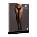 Shredded Suspender Pantyhose - Plus Size