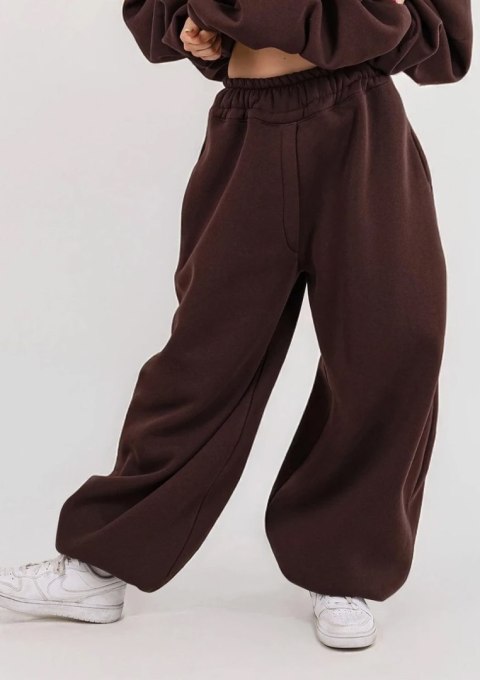 Spodnie DK-K-B27 CZEKOLADA BAWEŁNA GRUBA