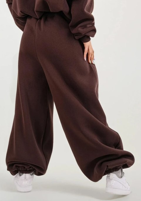 Spodnie DK-K-B27 CZEKOLADA BAWEŁNA GRUBA