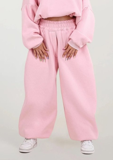 Spodnie DK-K-B27 JASNY RÓŻ BAWEŁNA GRUBA