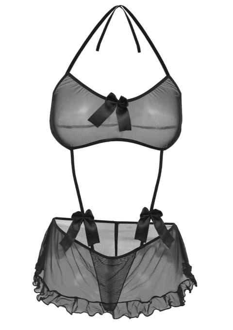 KOMPLET ALMA TIUL CZARNY