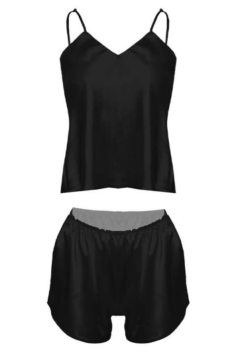 KOMPLET KAREN SATYNA CZARNY