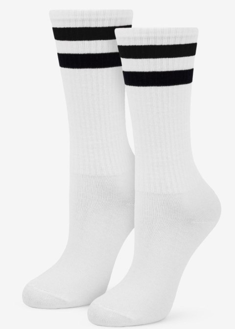 SKARPETY MARILYN DAMSKIE TWO STRAPS WHI/BLA