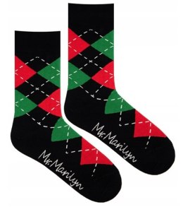 SKARPETY MARILYN MEN RHOMBUS BLACK/RED/GREEN